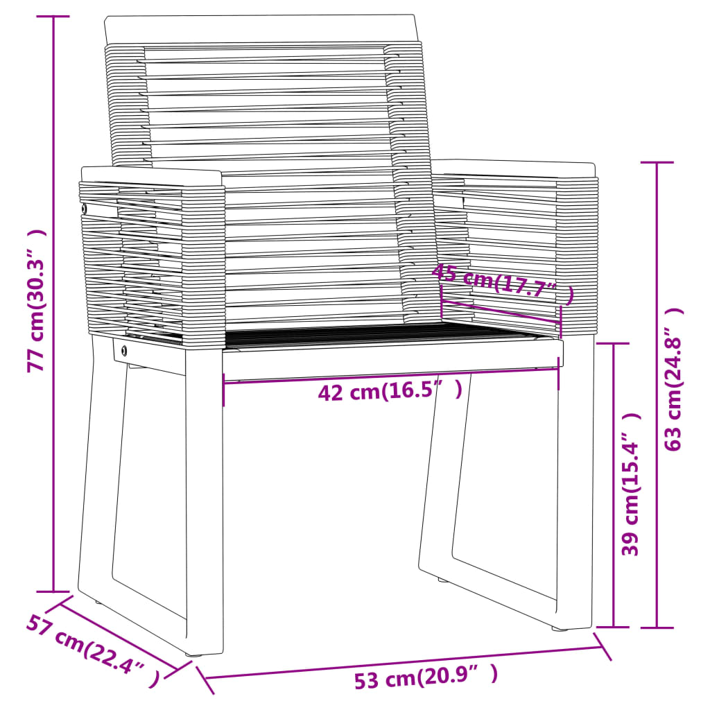 Set de mobilier pentru grădină, 3 piese, negru GartenMobel Dekor