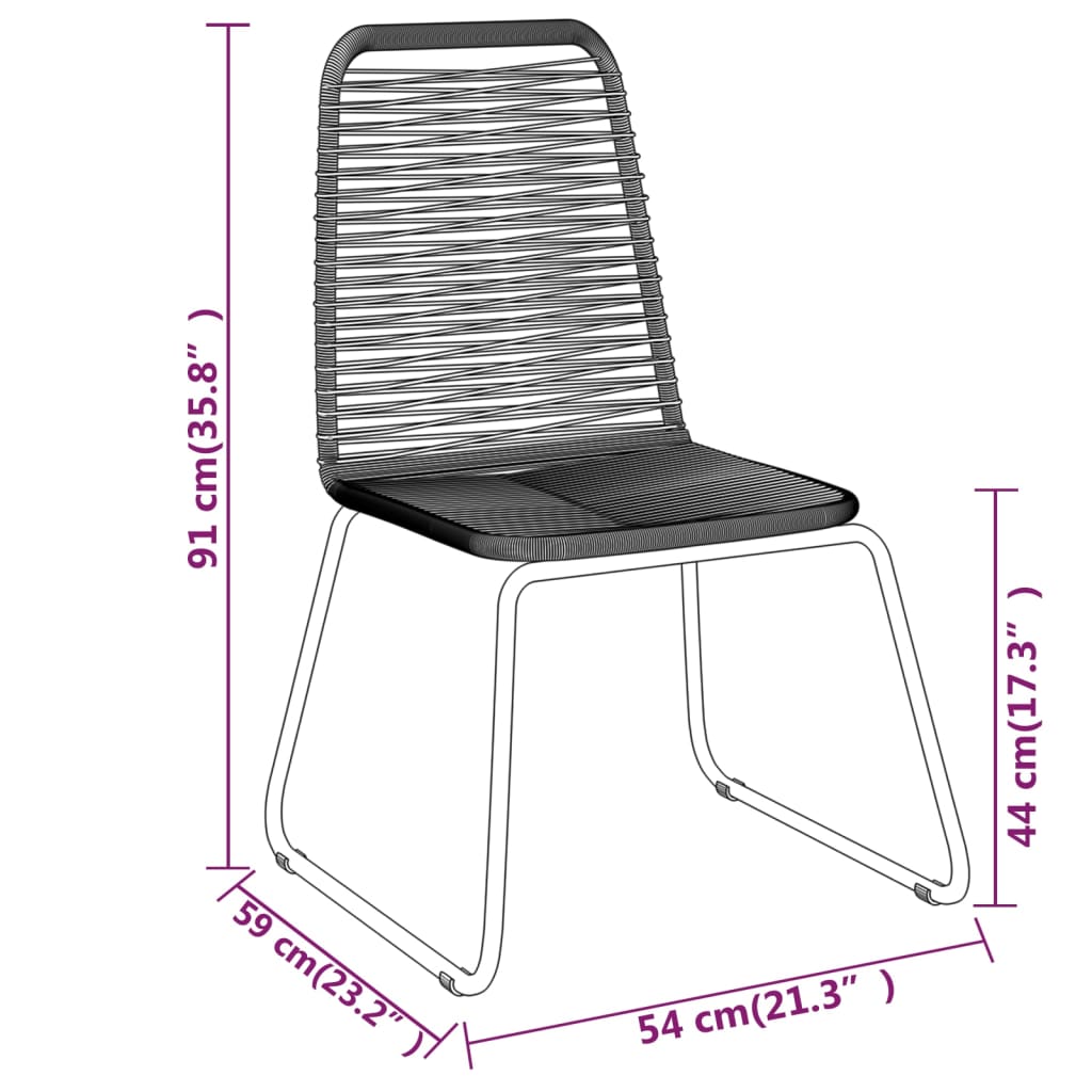 Set de mobilier pentru grădină, 3 piese, negru GartenMobel Dekor
