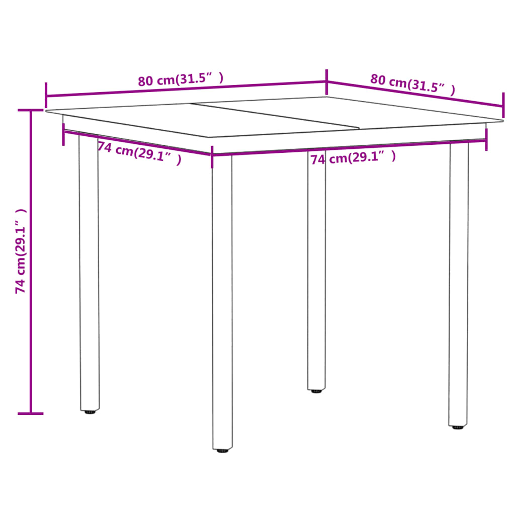 Set de mobilier pentru grădină, 3 piese, negru GartenMobel Dekor