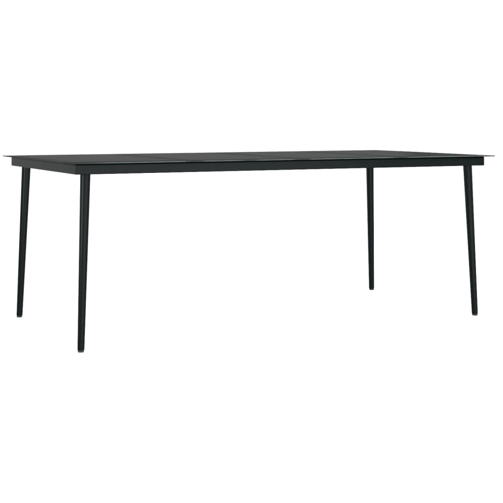 Set de mobilier pentru grădină, 7 piese, negru GartenMobel Dekor