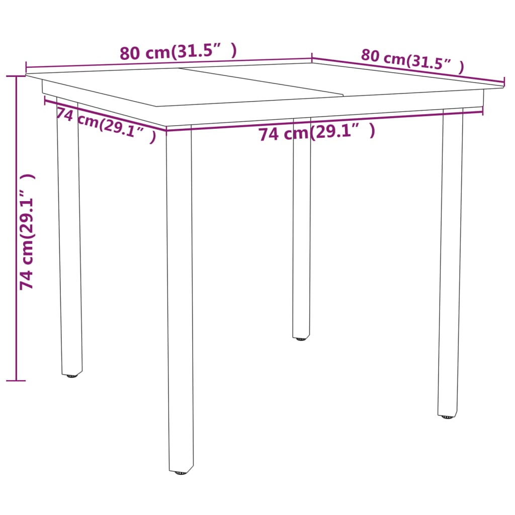 Set de servit masa pentru grădină, 5 piese, negru GartenMobel Dekor