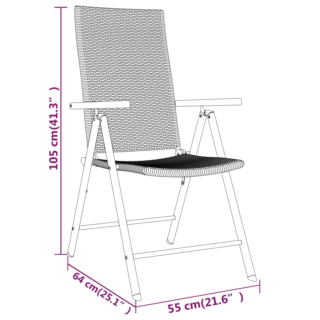 Set de servit masa pentru grădină, 5 piese, negru GartenMobel Dekor