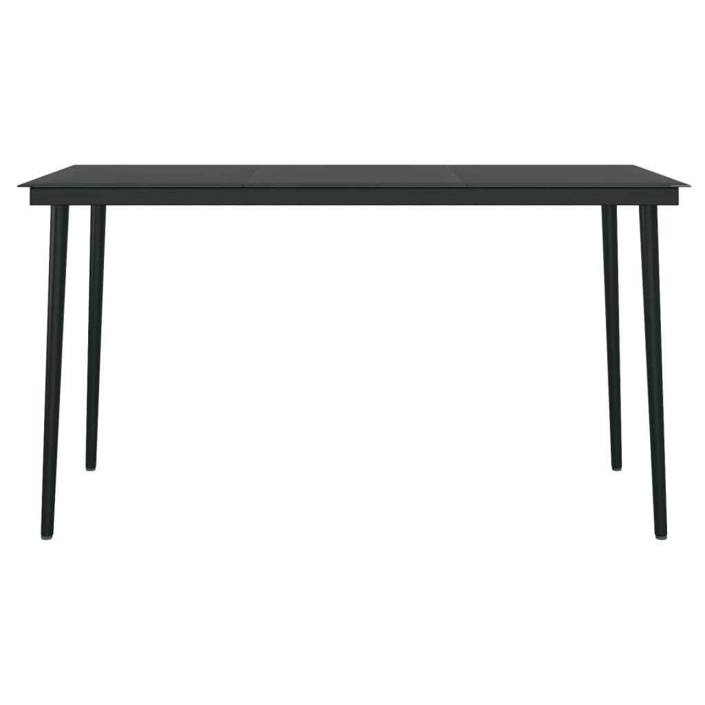 Set de servit masa pentru grădină, 5 piese, negru GartenMobel Dekor