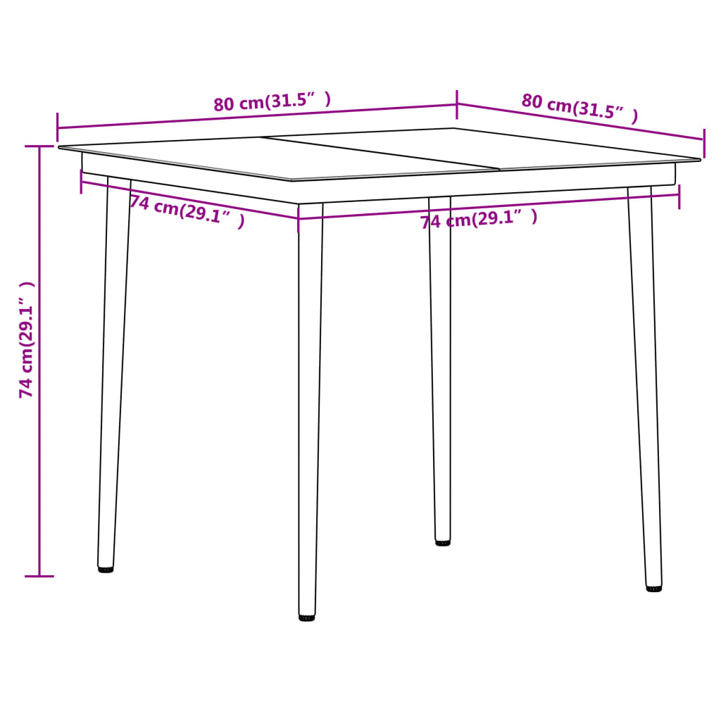 Set de servit masa pentru grădină, 5 piese, negru GartenMobel Dekor