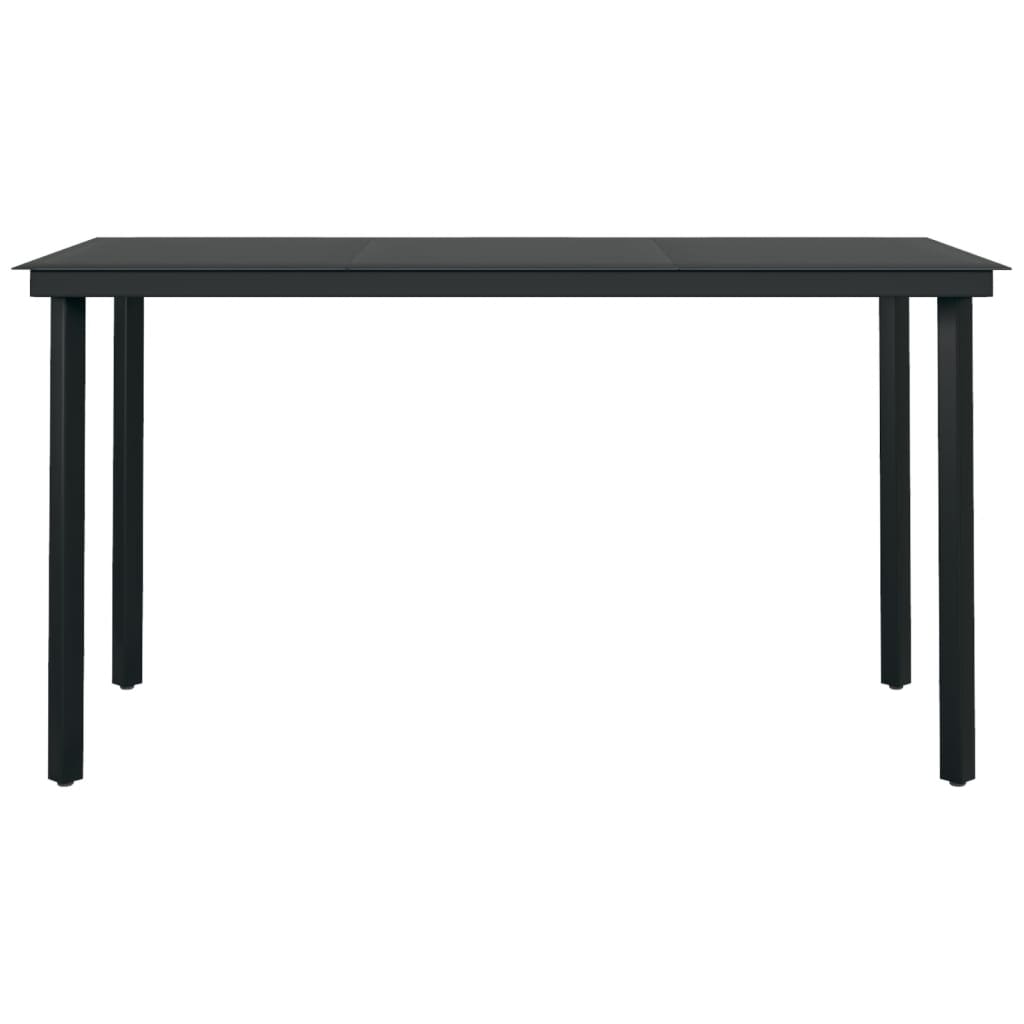 Set mobilier de grădină, 7 piese, negru GartenMobel Dekor