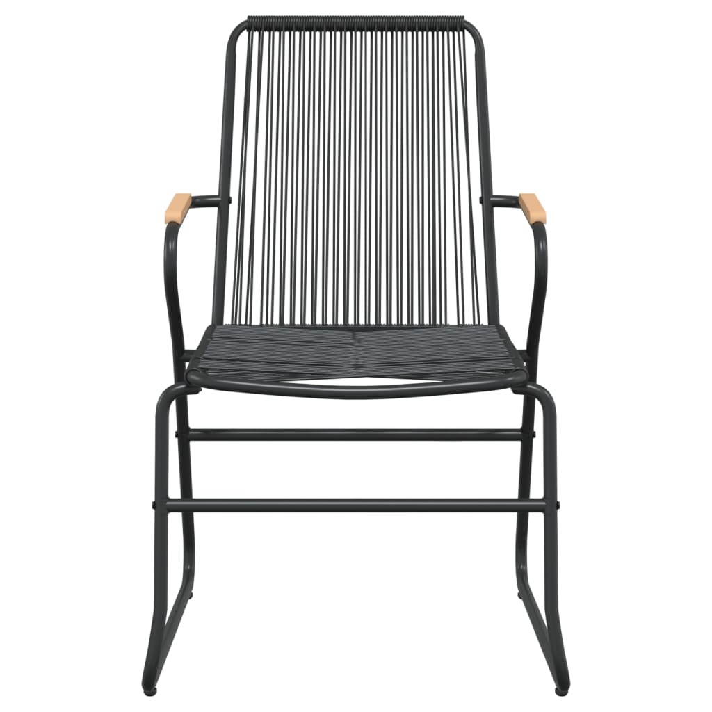 Set cu masă pentru grădină, 9 piese, negru, ratan PVC GartenMobel Dekor