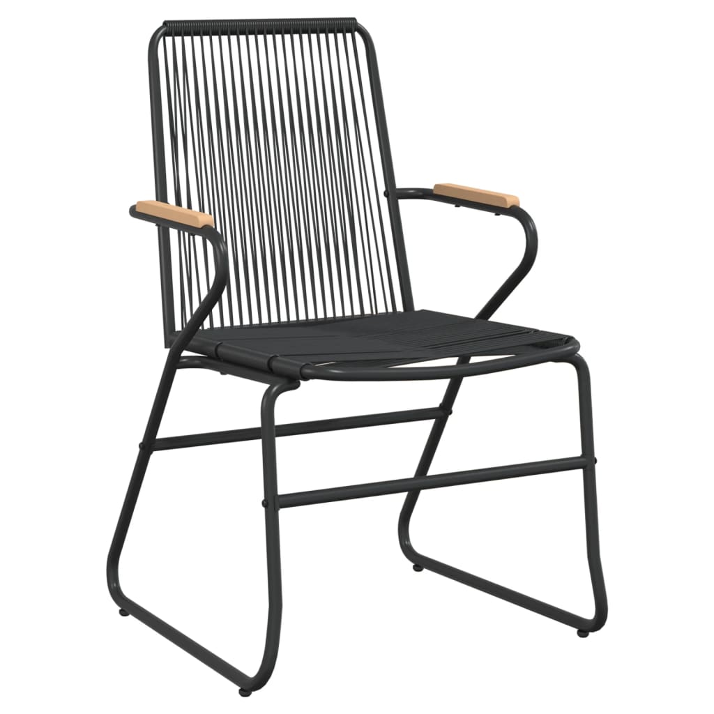 Set cu masă pentru grădină, 9 piese, negru, ratan PVC GartenMobel Dekor