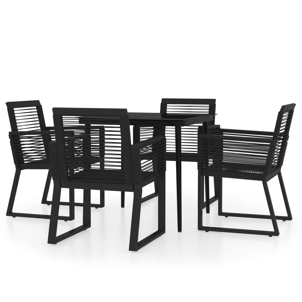 Set de mobilier pentru grădină, 5 piese, negru GartenMobel Dekor