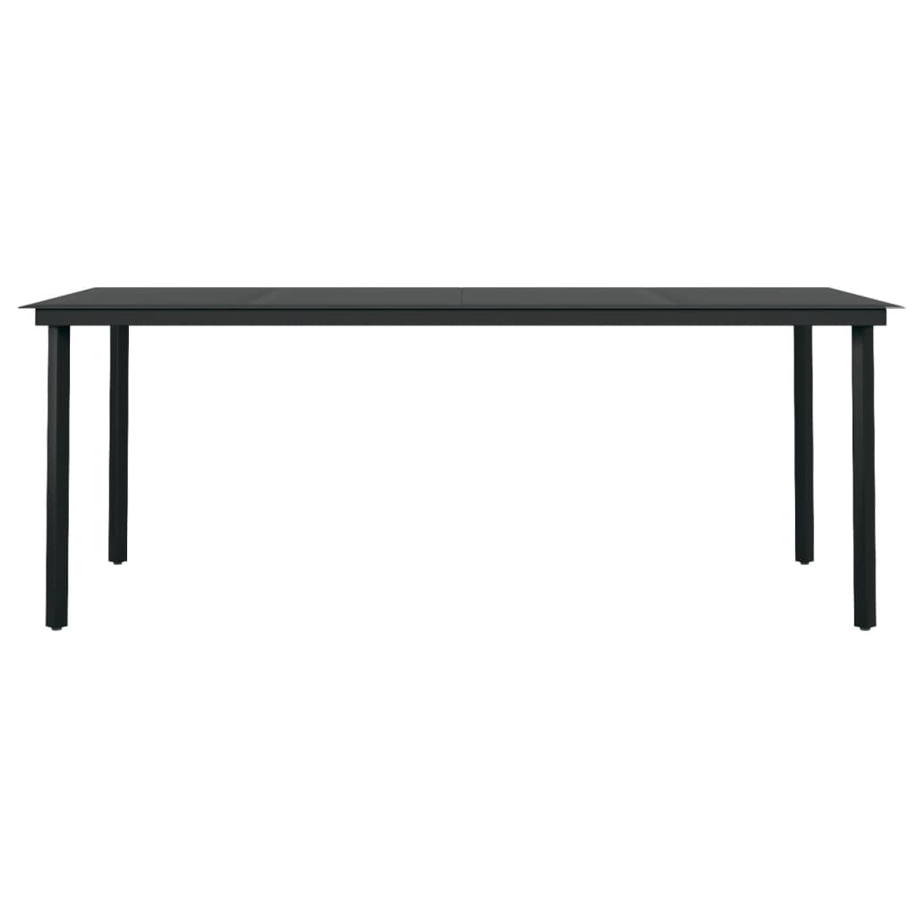 Set de mobilier pentru grădină, 7 piese, negru GartenMobel Dekor