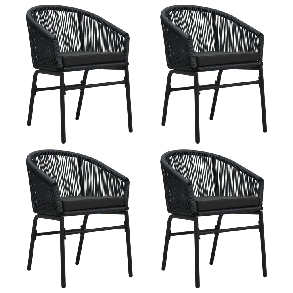 Set de servit masa pentru grădină, 5 piese, negru GartenMobel Dekor