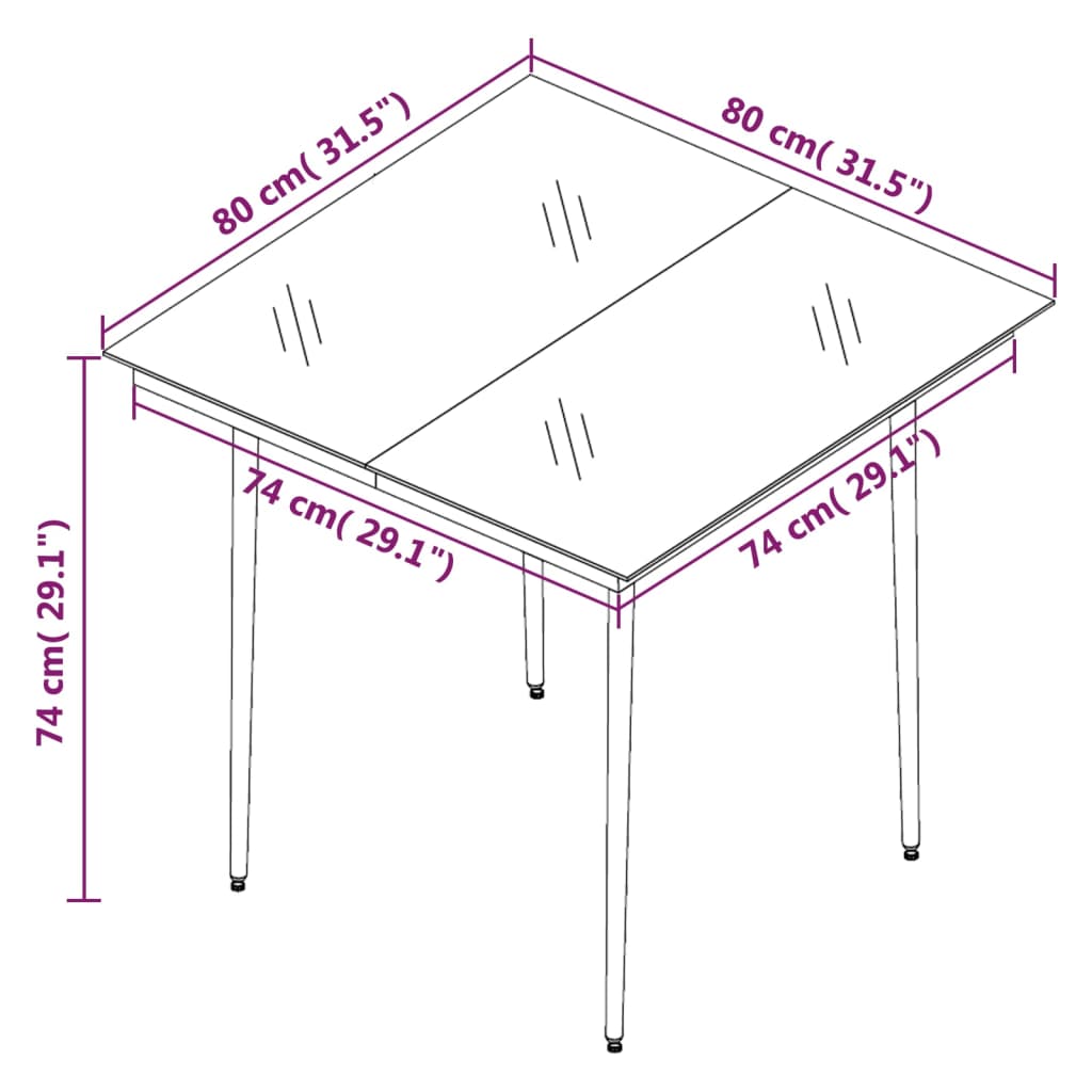 Set de servit masa pentru grădină, 5 piese, negru GartenMobel Dekor