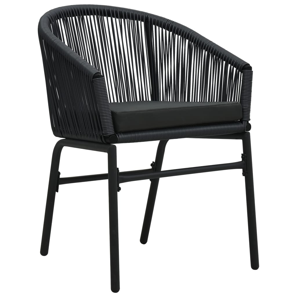 Set de servit masa pentru grădină, 5 piese, negru GartenMobel Dekor
