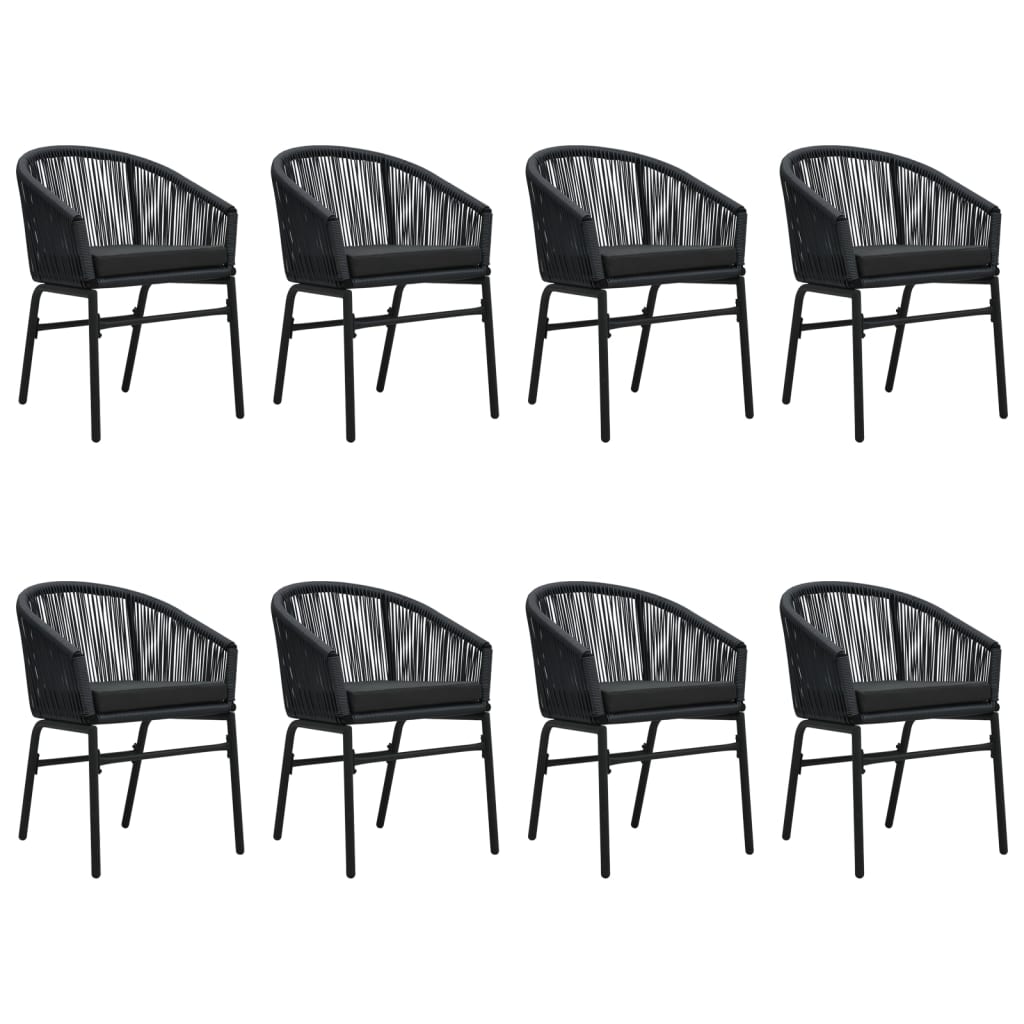 Set mobilier de grădină, 9 piese, negru GartenMobel Dekor