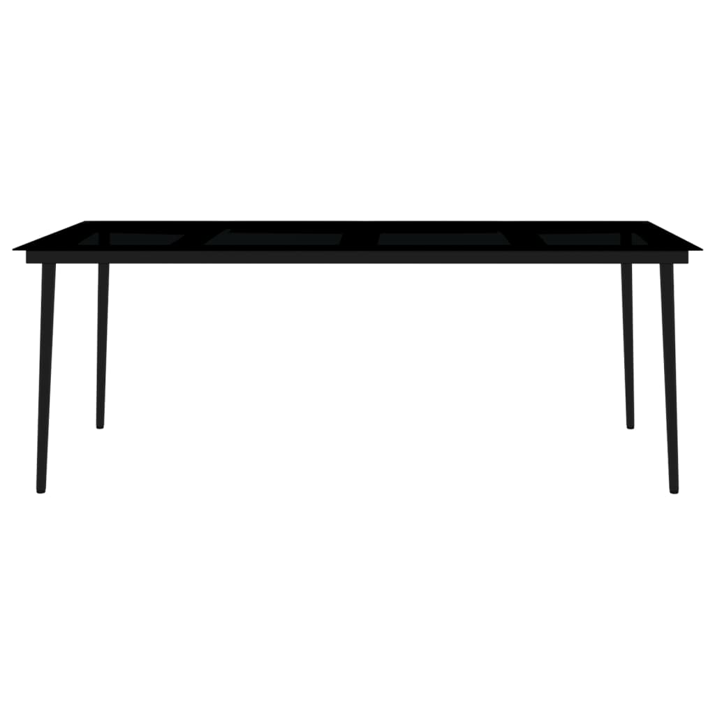 Set mobilier de grădină, 9 piese, negru GartenMobel Dekor