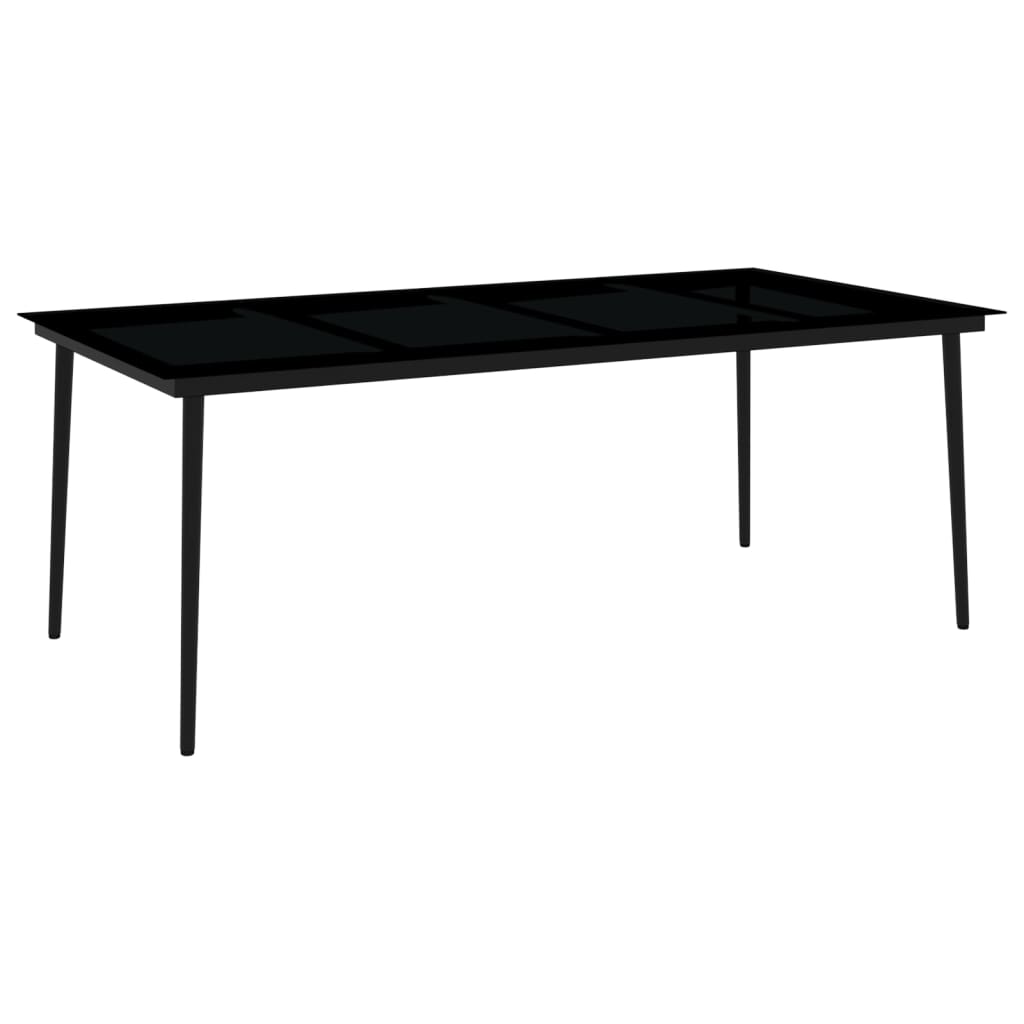 Set mobilier de grădină, 9 piese, negru GartenMobel Dekor