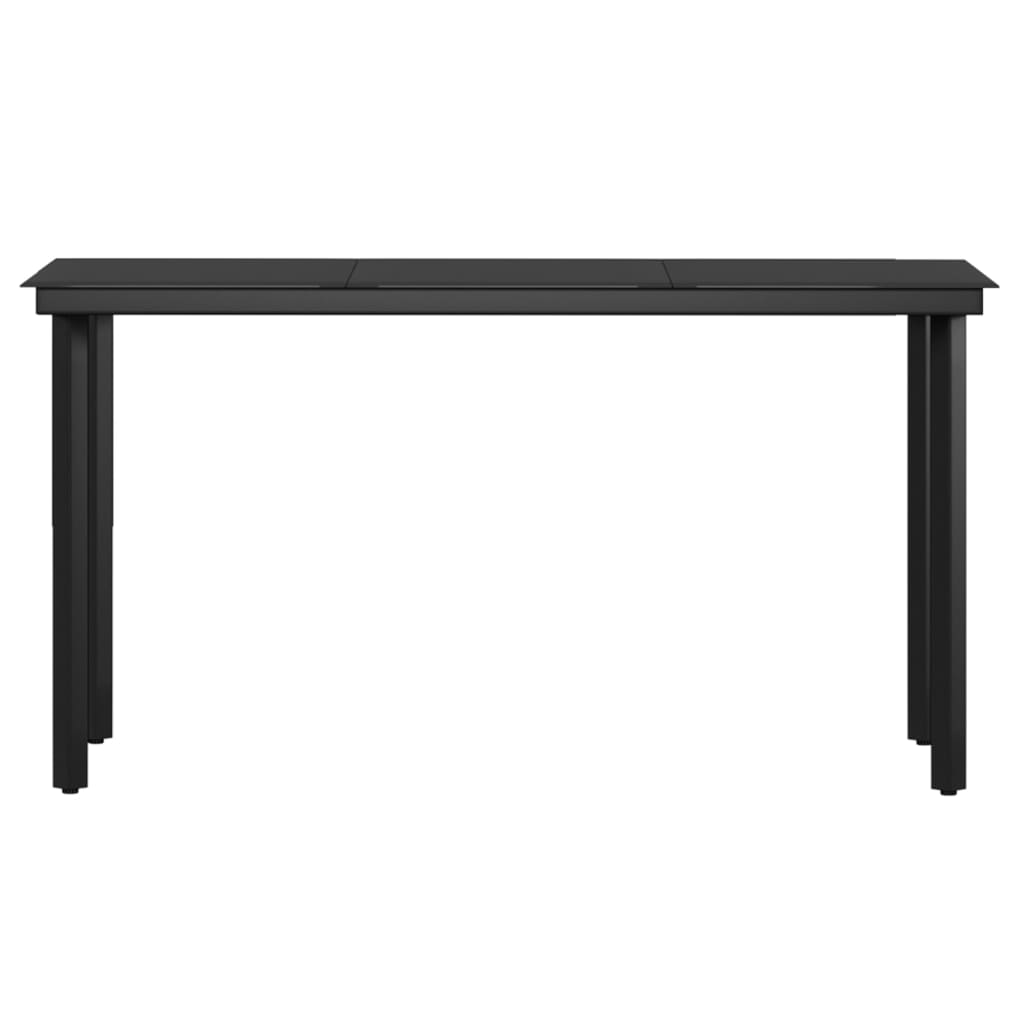 Set de masă pentru grădină, 5 piese, cu perne, bej și negru GartenMobel Dekor