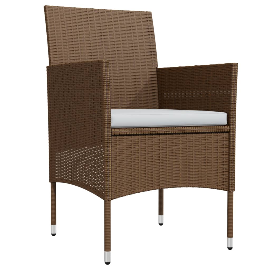 Set mobilier de grădină cu perne, 9 piese, maro și negru GartenMobel Dekor