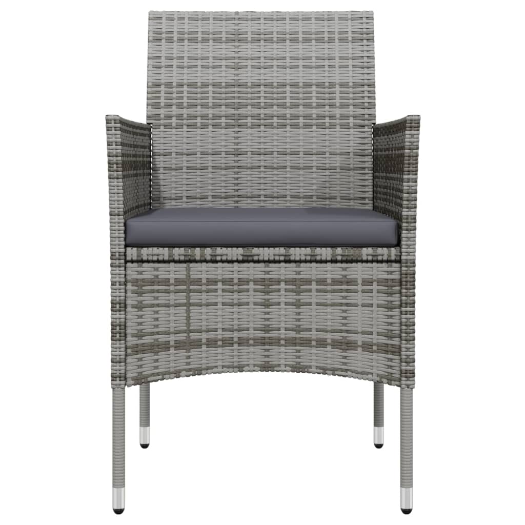 Set mobilier de grădină cu perne, 9 piese, gri și negru GartenMobel Dekor