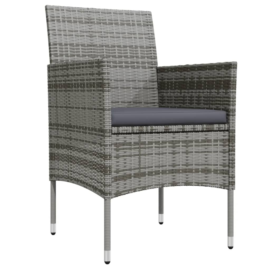 Set mobilier de grădină cu perne, 9 piese, gri și negru GartenMobel Dekor