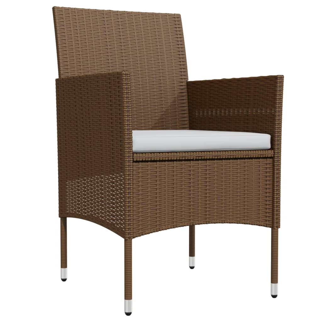 Set de servit masa pentru grădină, 7 piese, maro și negru GartenMobel Dekor