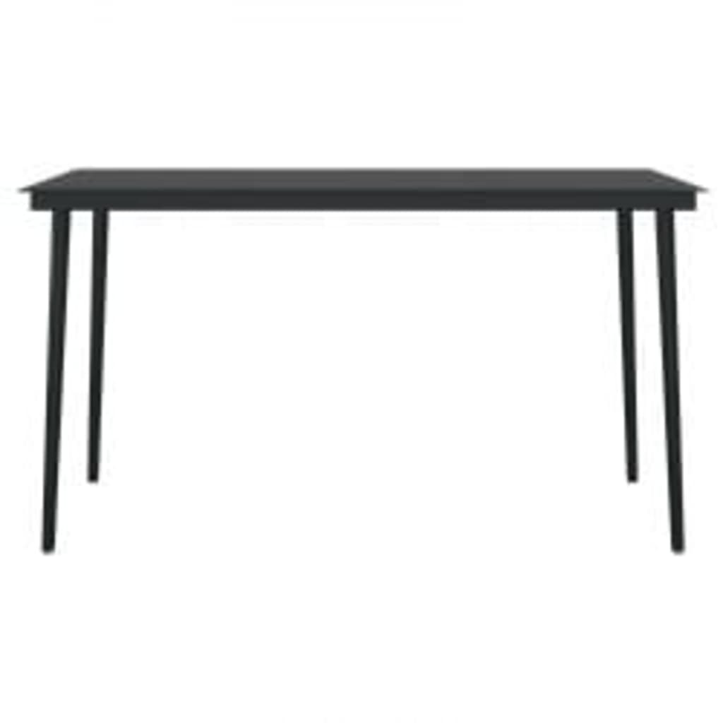 Set de servit masa pentru grădină, 5 piese, gri și negru GartenMobel Dekor