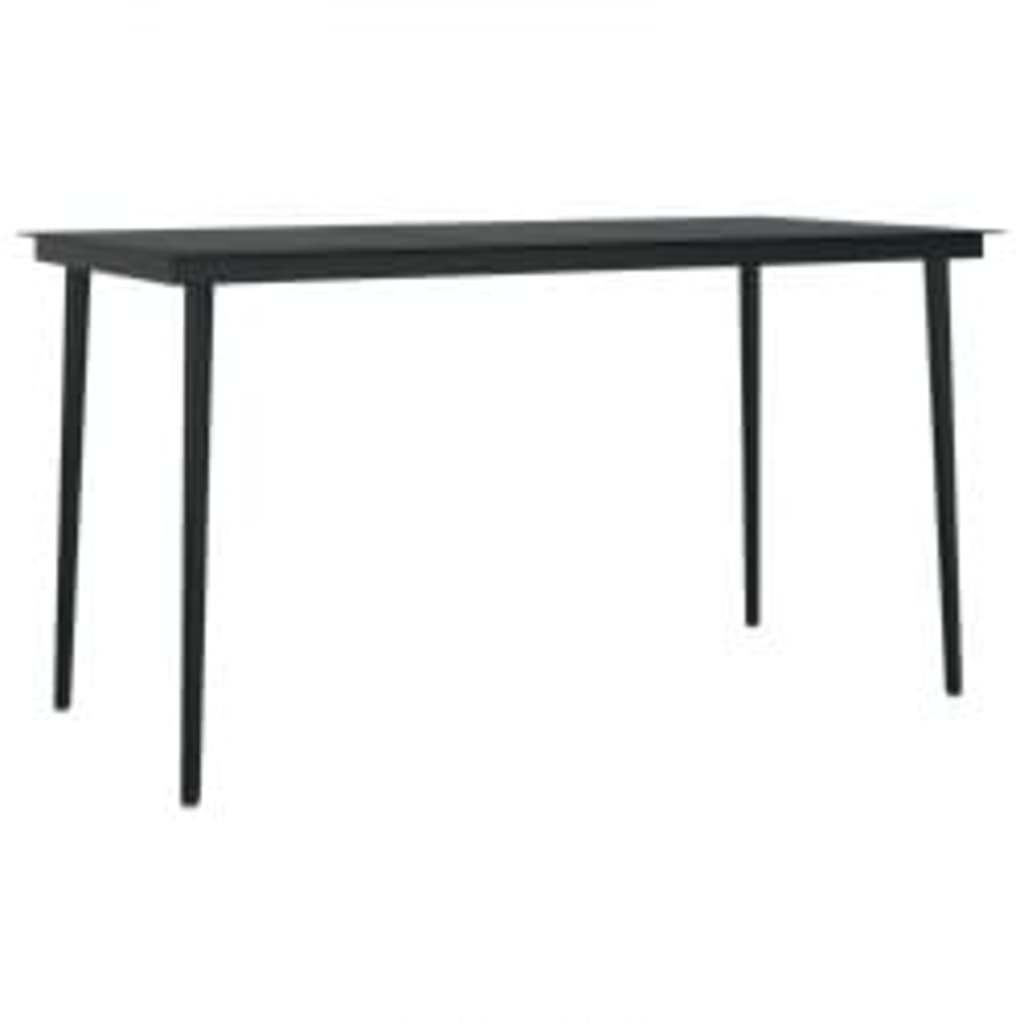 Set de servit masa pentru grădină, 5 piese, gri și negru GartenMobel Dekor