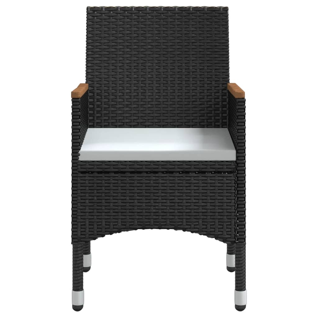 Set masă pentru grădină, 5 piese, cu perne, negru GartenMobel Dekor