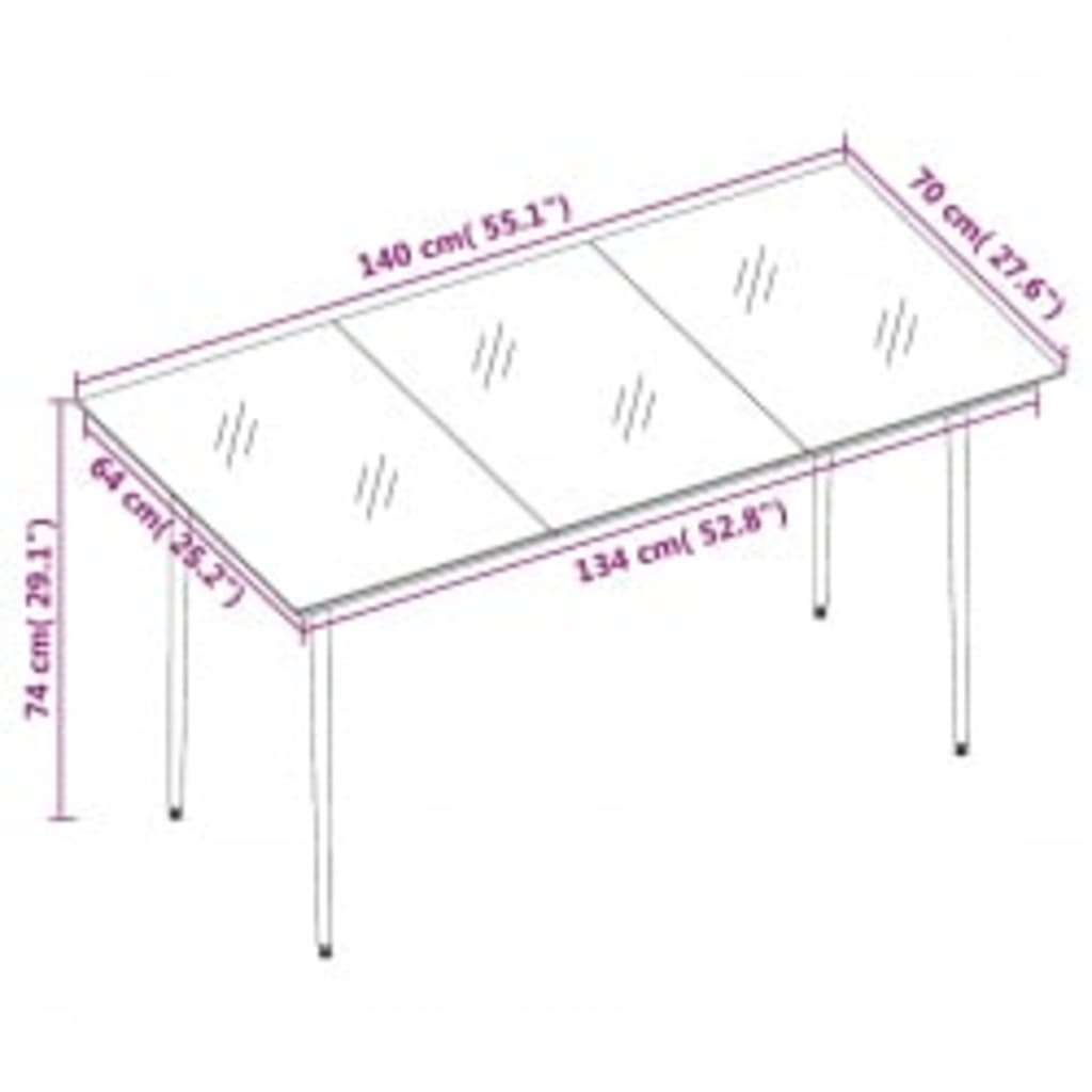Set masă pentru grădină, 5 piese, cu perne, negru GartenMobel Dekor