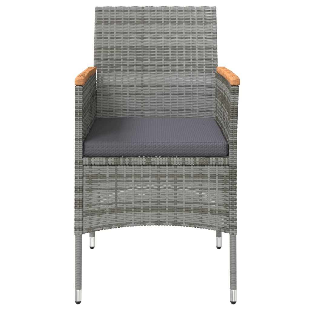 Set mobilier de grădină, cu perne, 5 piese, gri și negru GartenMobel Dekor