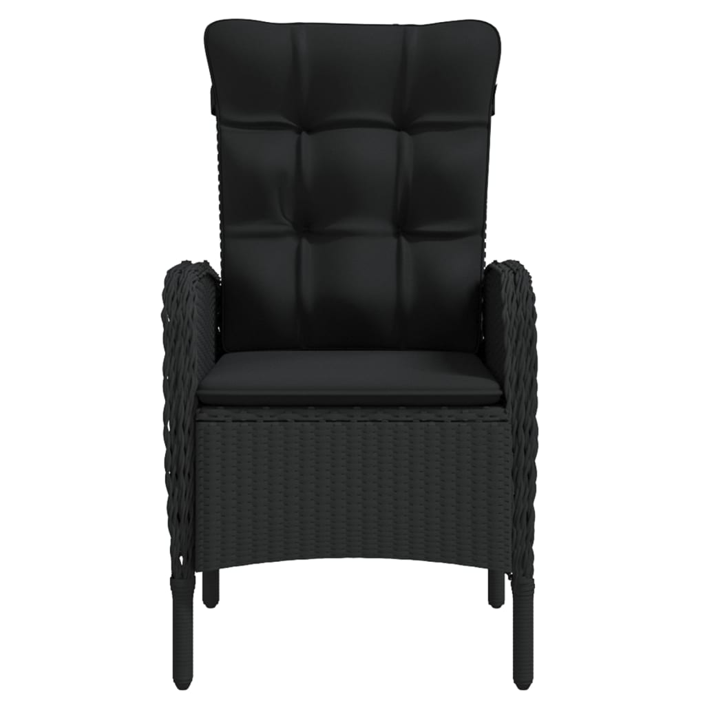 Set masă pentru grădină, 5 piese, cu perne, negru GartenMobel Dekor