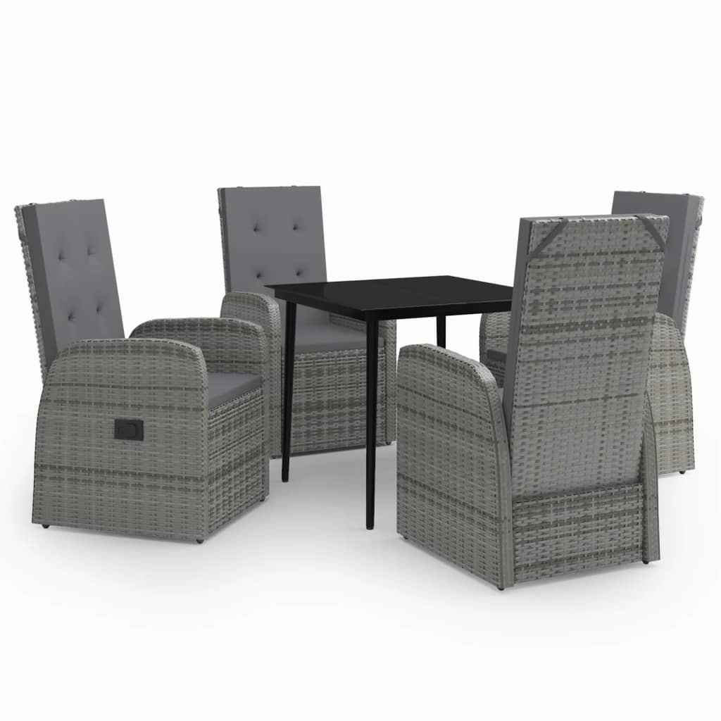 Set de mobilier pentru grădină, cu perne, 5 piese, gri GartenMobel Dekor