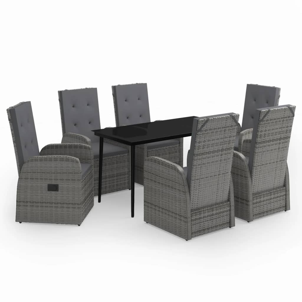 Set de mobilier pentru grădină, cu perne, 7 piese, gri GartenMobel Dekor