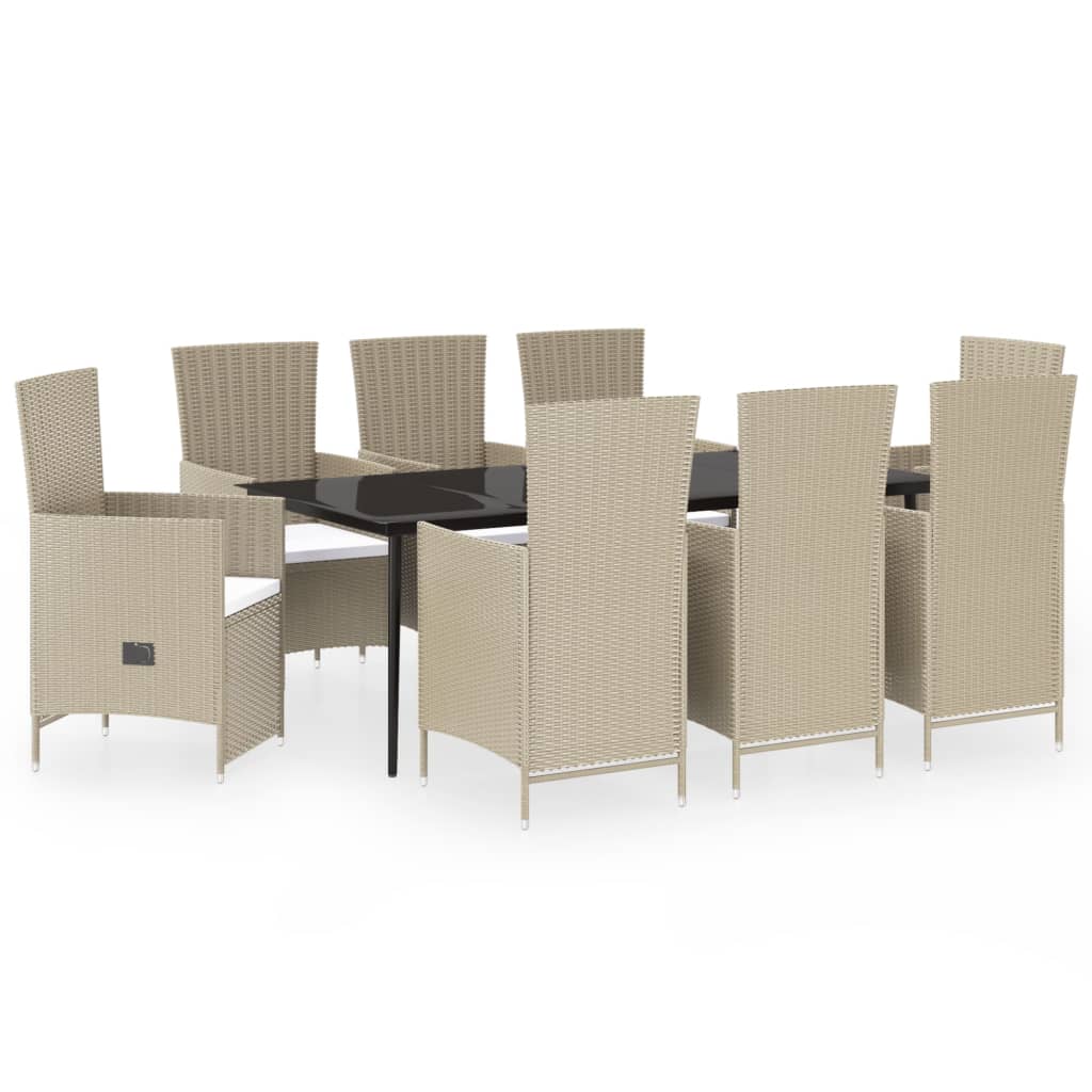 Set de mobilier pentru grădină, cu perne, 9 piese, bej GartenMobel Dekor
