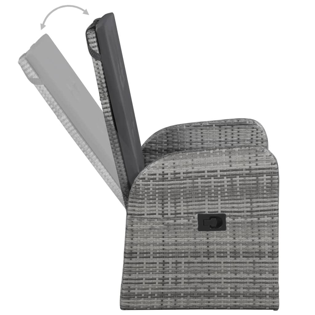 Set de mobilier pentru grădină, cu perne, 9 piese, gri GartenMobel Dekor