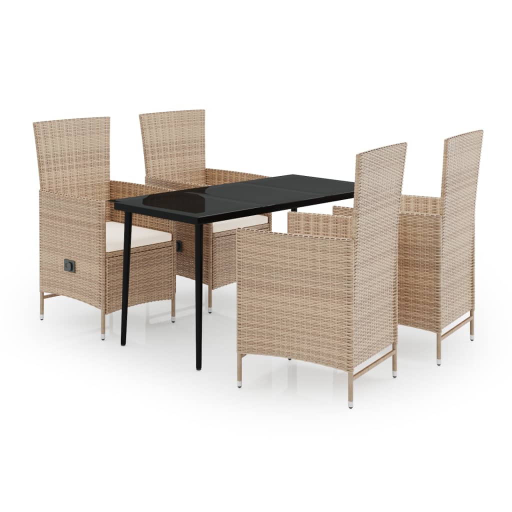 Set de mobilier pentru grădină cu perne, 5 piese, bej GartenMobel Dekor