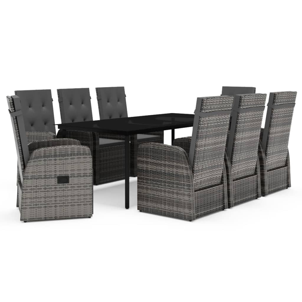 Set mobilier pentru grădină, 9 piese, gri GartenMobel Dekor