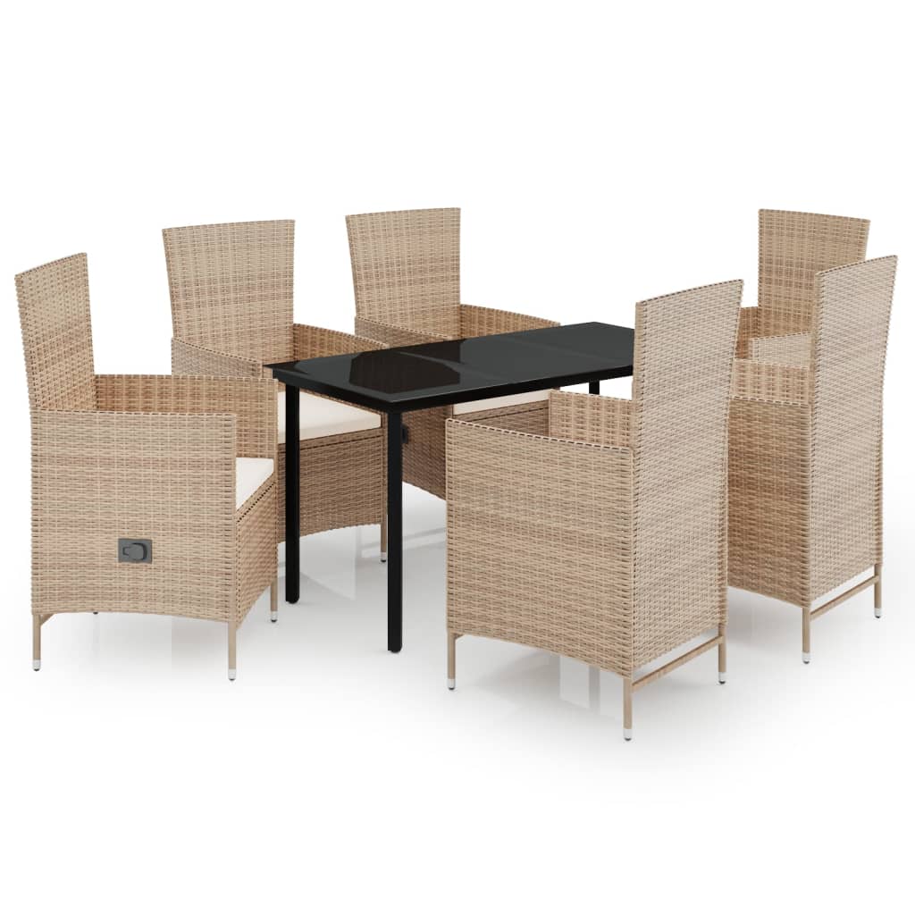 Set mobilier pentru grădină, cu perne, 7 piese, bej GartenMobel Dekor