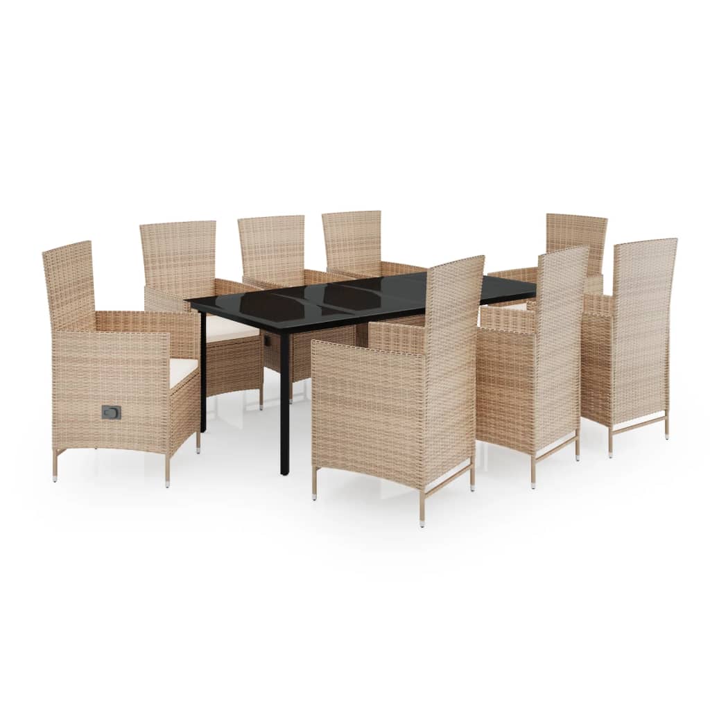 Set mobilier pentru grădină, cu perne, 9 piese, bej GartenMobel Dekor