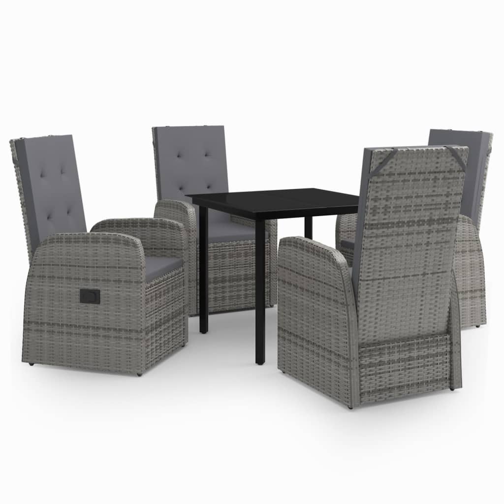Set mobilier pentru grădină cu perne, 5 piese, gri GartenMobel Dekor