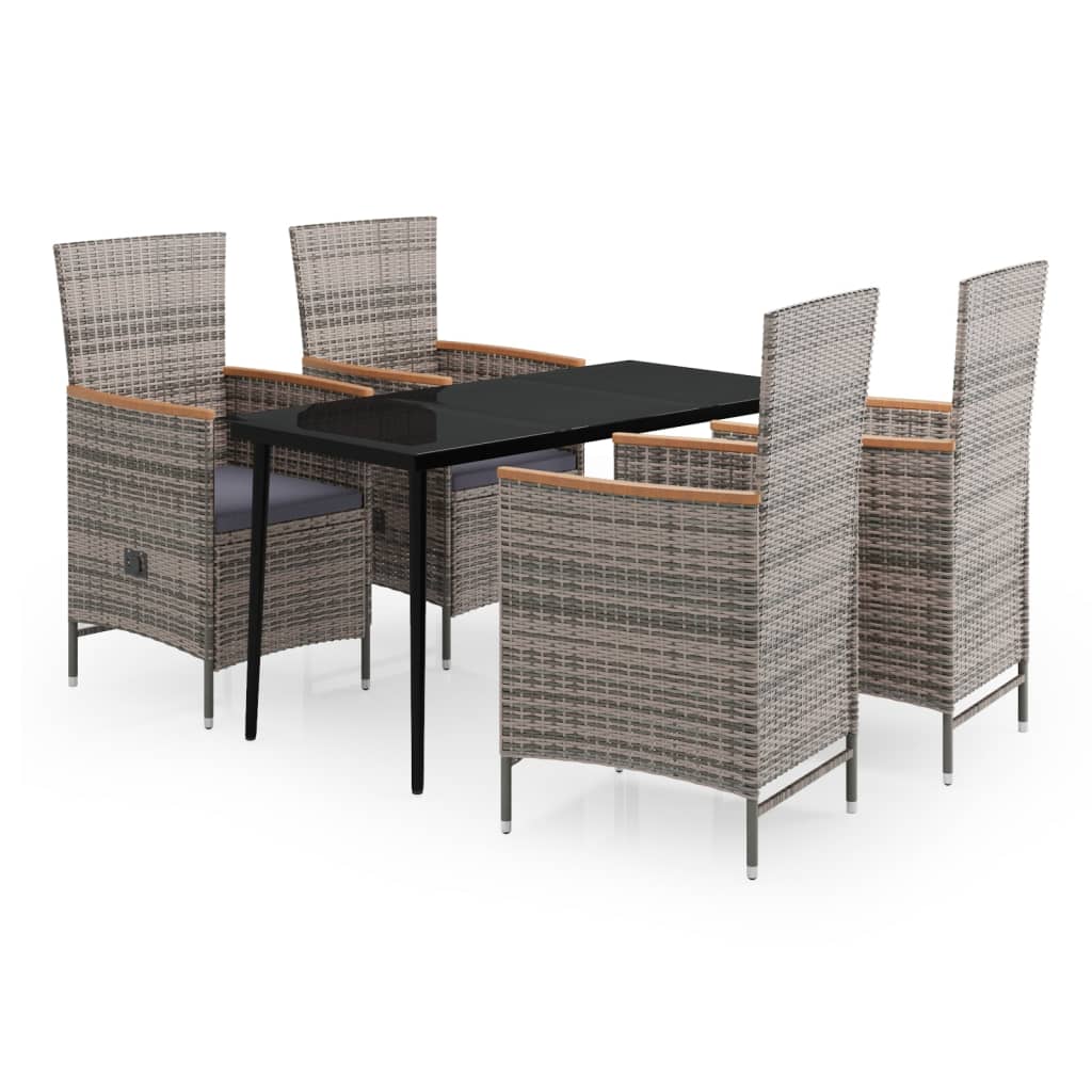 Set mobilier pentru grădină cu perne, 5 piese, gri GartenMobel Dekor