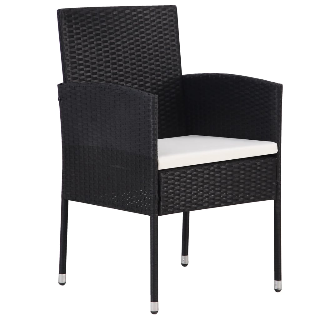 Set mobilier de grădină, 3 piese, negru GartenMobel Dekor