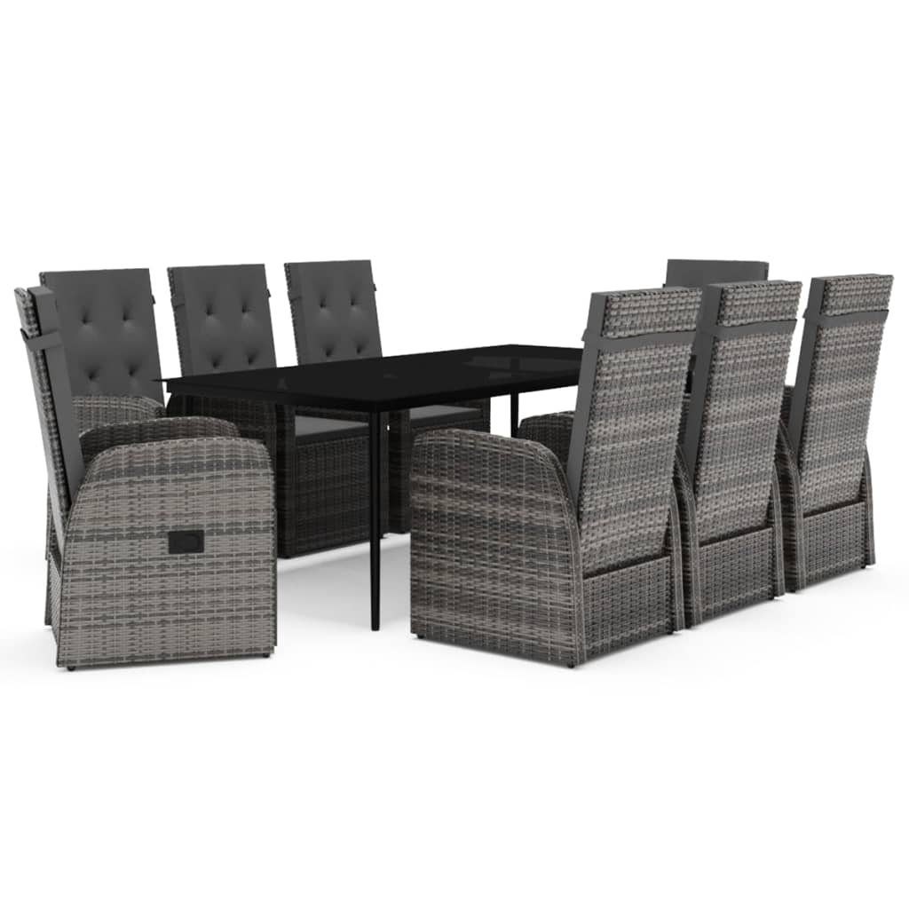 Set mobilier pentru grădină, cu perne, 9 piese, gri GartenMobel Dekor