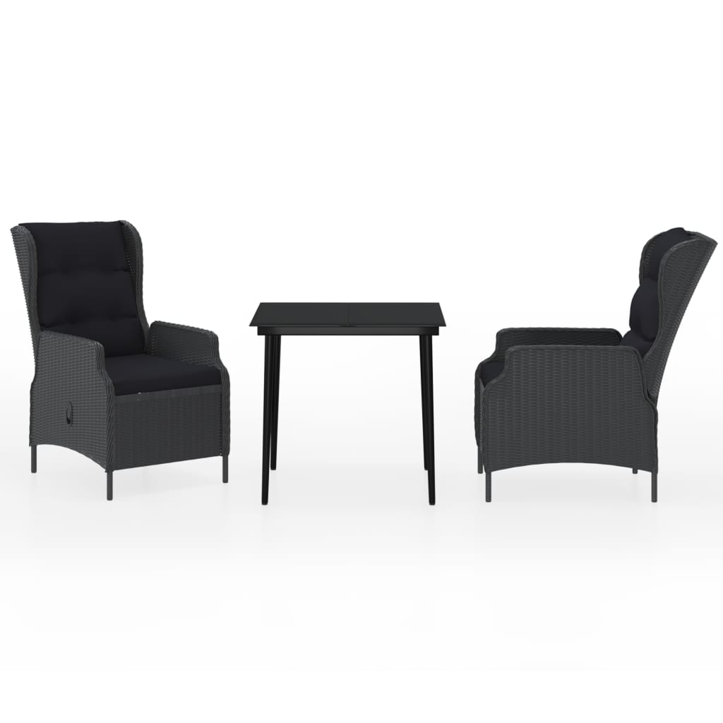 Set de mobilier pentru grădină, 3 piese, gri închis GartenMobel Dekor