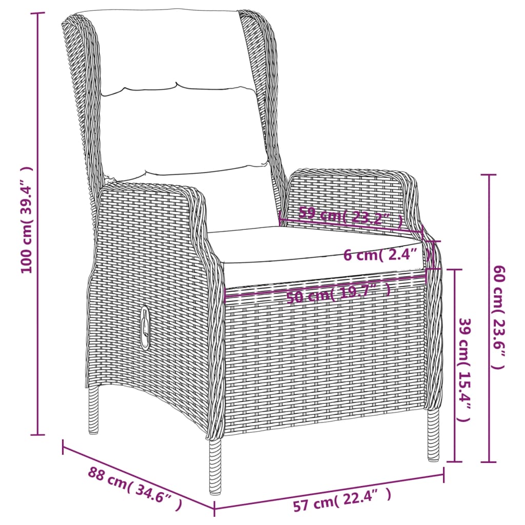 Set de mobilier pentru grădină, 5 piese, gri deschis GartenMobel Dekor