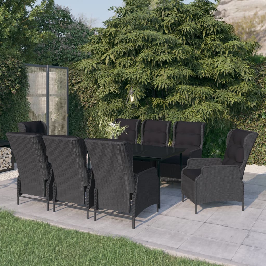 Set de mobilier pentru grădină, 9 piese, gri închis GartenMobel Dekor