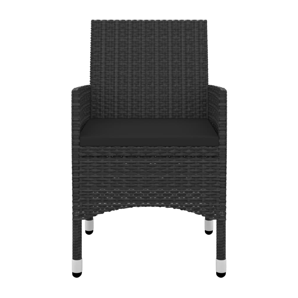 Set mobilier de grădină cu perne, 3 piese, poliratan și sticlă GartenMobel Dekor