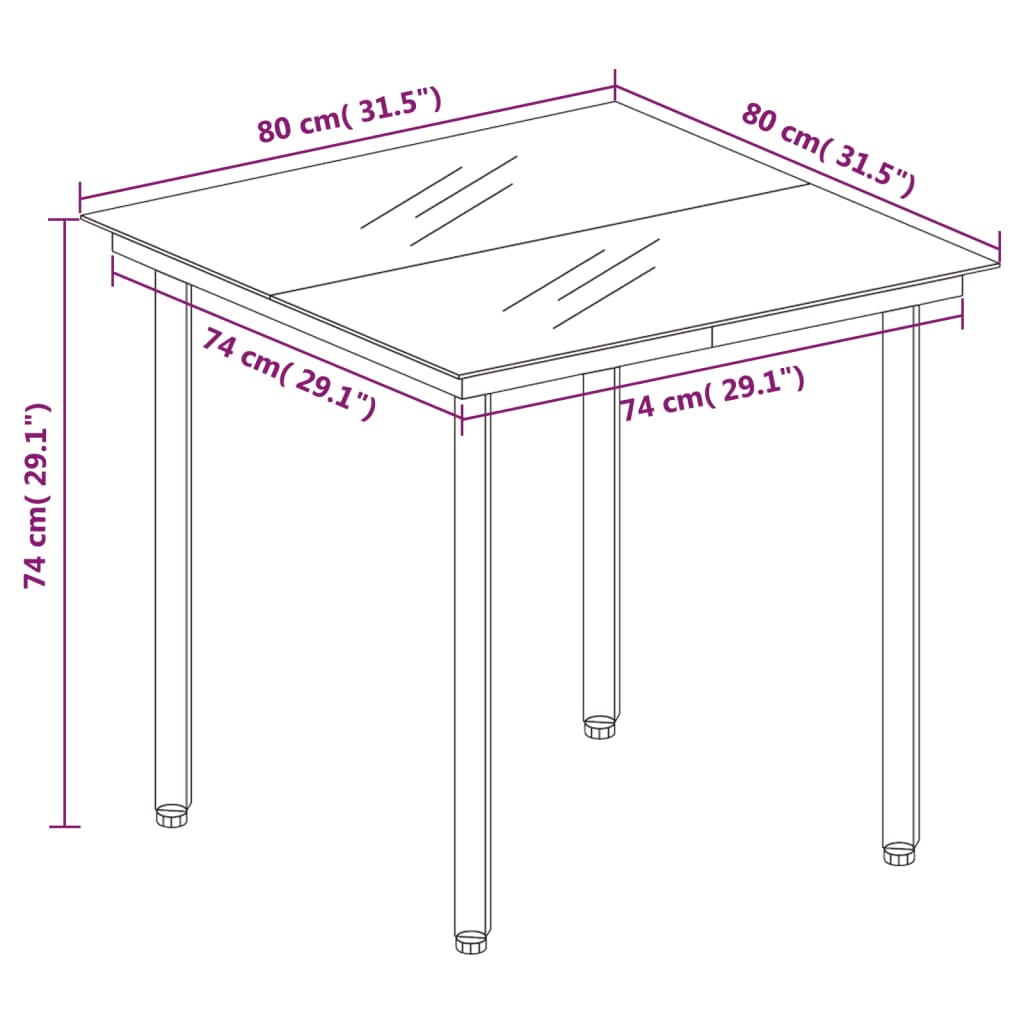 Set mobilier pentru grădină, 5 piese, gri închis GartenMobel Dekor