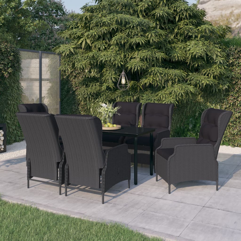 Set mobilier pentru grădină, 7 piese, gri închis GartenMobel Dekor