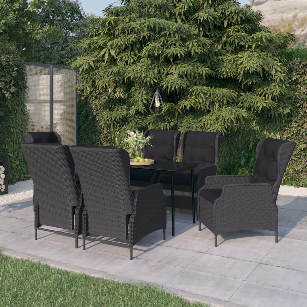 Set mobilier pentru grădină, 7 piese, gri închis GartenMobel Dekor
