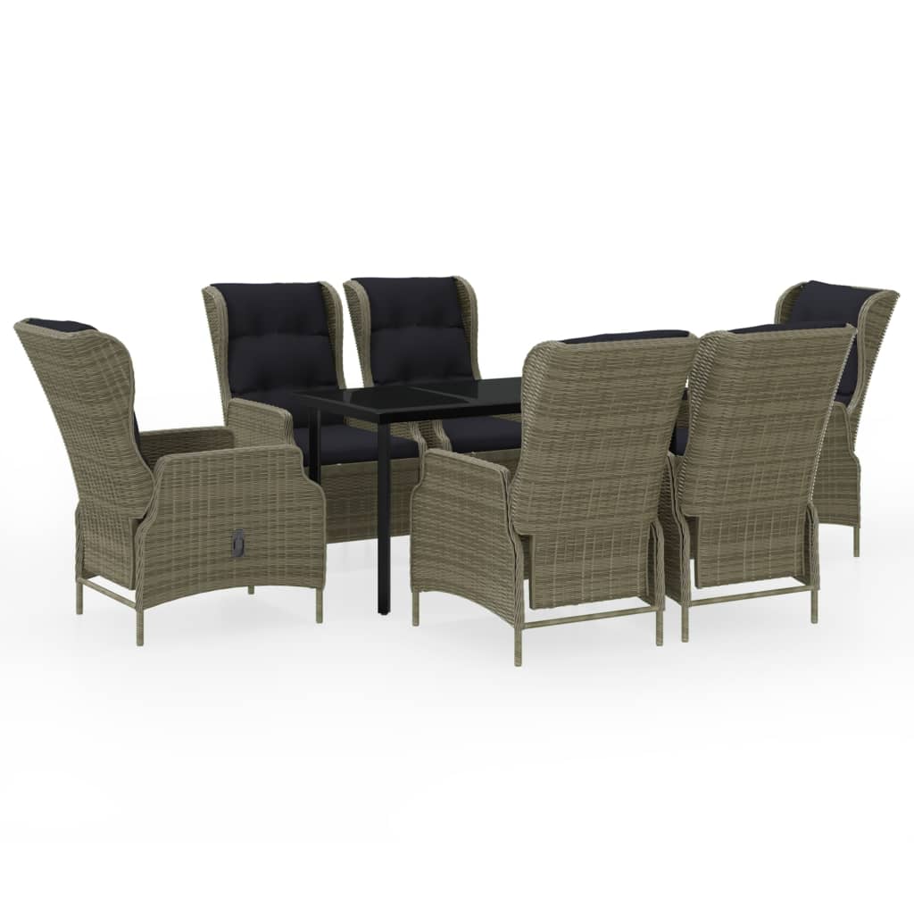 Set mobilier pentru grădină, 7 piese, maro GartenMobel Dekor